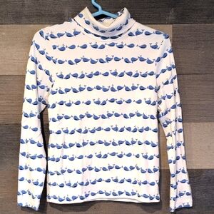 Gymboree White and Blue Whale Turtleneck Size 8